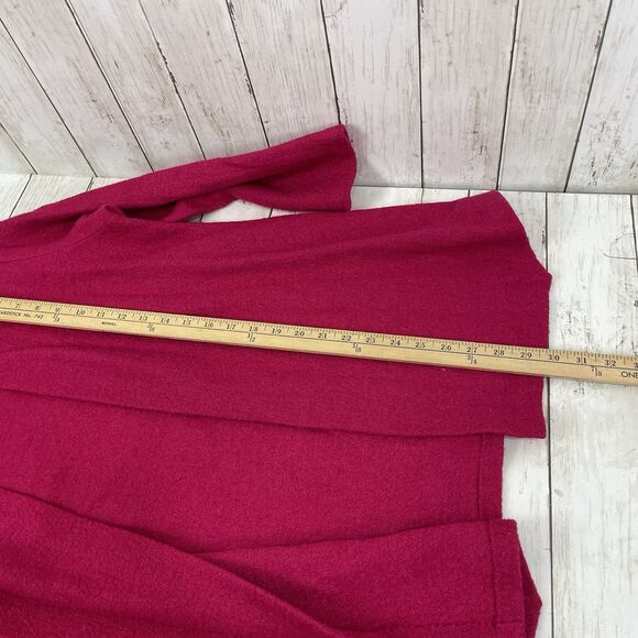 Koret Sweater Womens Large Wool Blend Cardigan Open Front Raspberry Pink - Picture 9 of 9